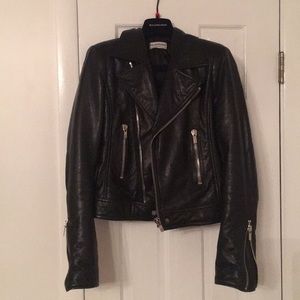 Balenciaga leather moto jacket